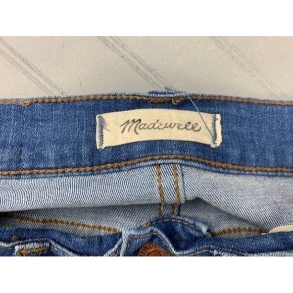 Madewell Size 24 Womens Jeans Cali Demi Boot Crop Distress Raw Hem Stretch - Picture 4 of 8